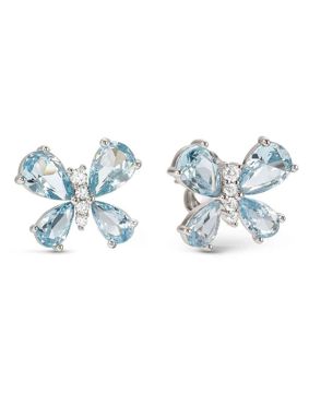 Nomination Shine Me Up hopea korvakorut kirkas/vaaleansininen perhonen 241903/005