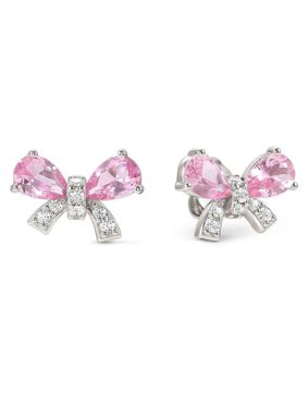 Nomination Shine Me Up hopea korvakorut kirkas/pinkki rusetti 241903/009