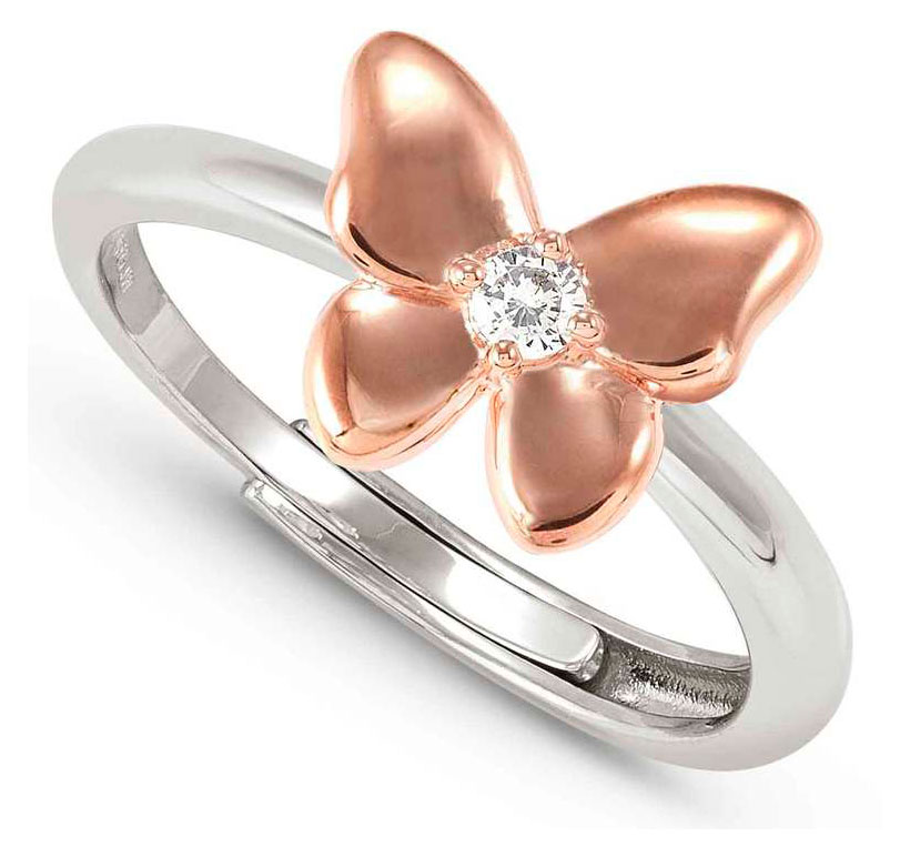 Nomination Sweetmadame hopeasormus ruusukullattu perhonen 242000/041