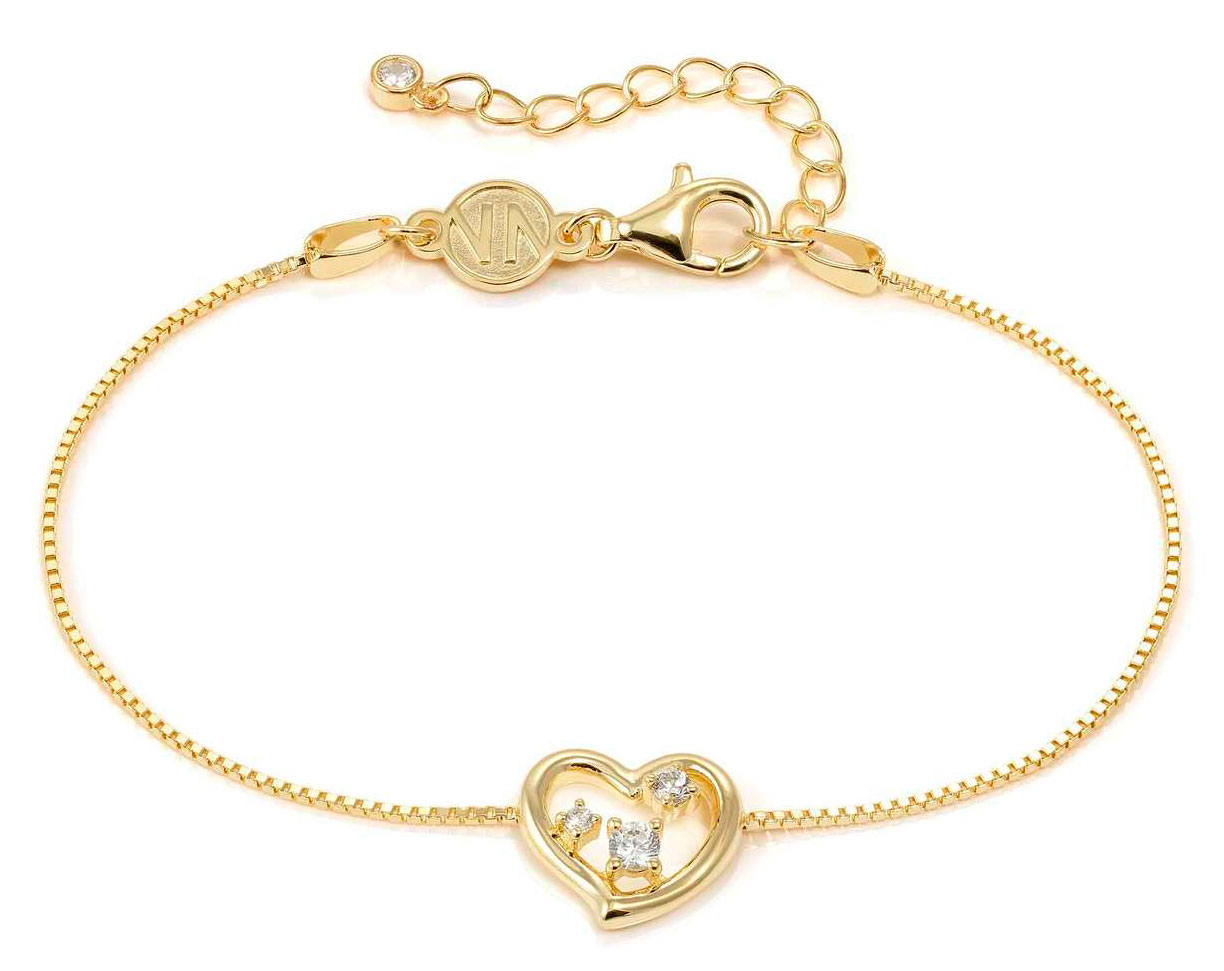 Nomination Dreams kullattu sydänrannekoru 242601/006