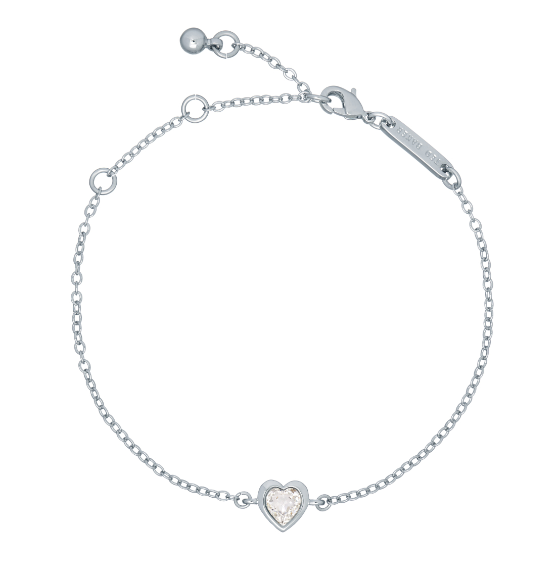 Ted Baker Hansaa hopeanvärinen sydänrannekoru 06-TBJ3178-01-02