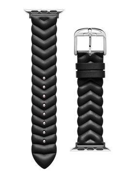 Ted Baker Apple Watch musta nahkaranneke 38/40/41 mm BKS38F110B0