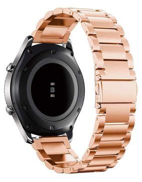 Tiera teräsranneke linkkulukolla ja pikajousinastoilla - PVD ruusukulta