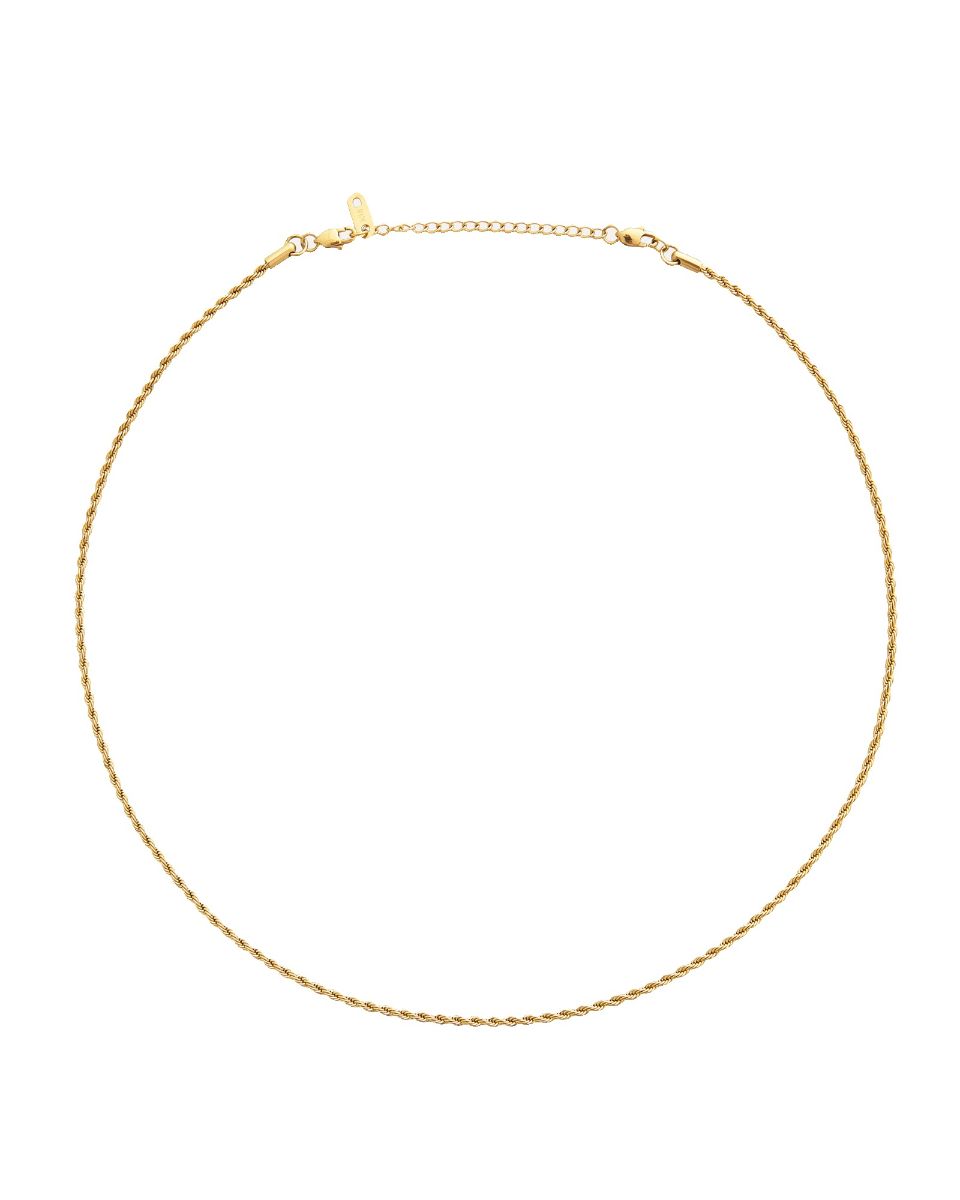 Mockberg Thin rope kordellikaulakoru kullanvärinen MO557