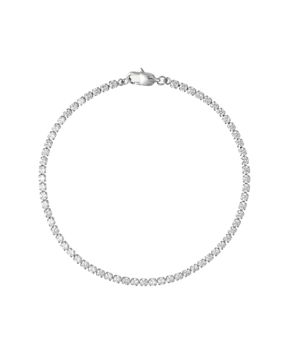 Mockberg Shiny Tennis rannekoru hopeanvärinen S MB0016