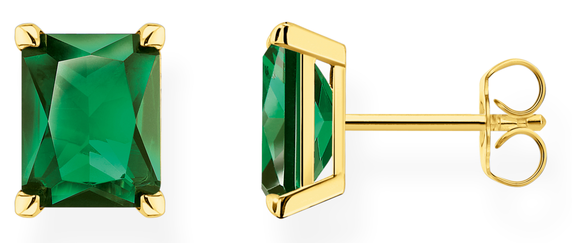 Thomas Sabo Rainbow Heritage green stone gold korvakorut H2201-472-6