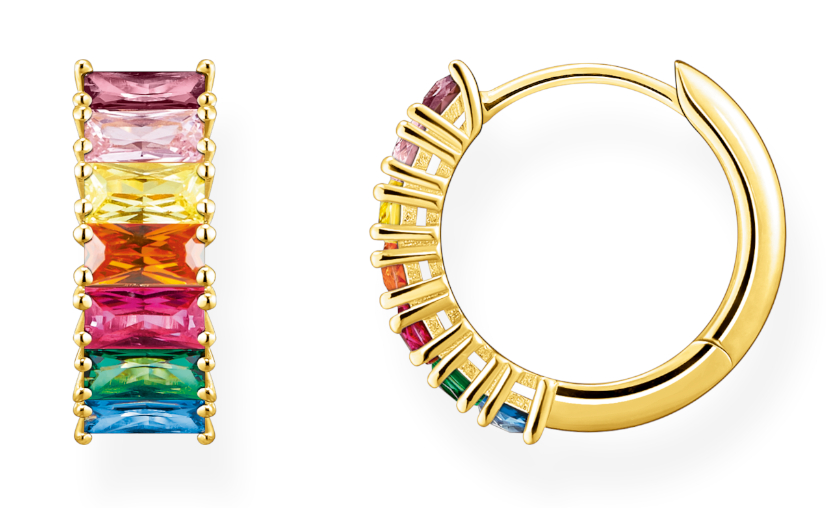 Thomas Sabo Rainbow Heritage colourful stones pave korvakorut CR667-488-7