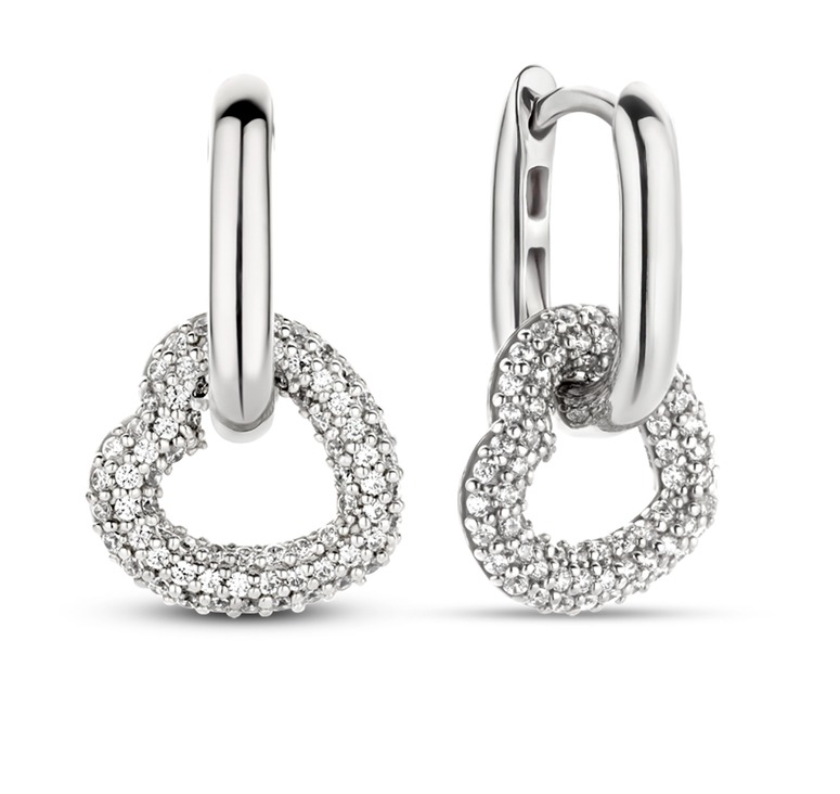 TI SENTO silver sydänkorvakorut 7918ZI