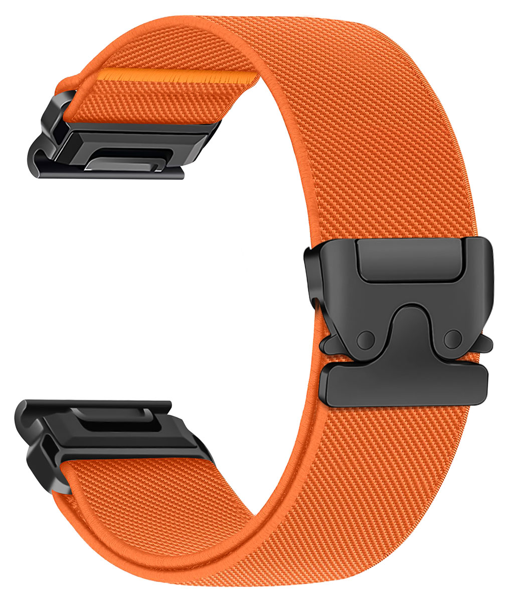 Tiera Garmin venyvä nailonranneke pikakiinnityksellä oranssi 22 mm