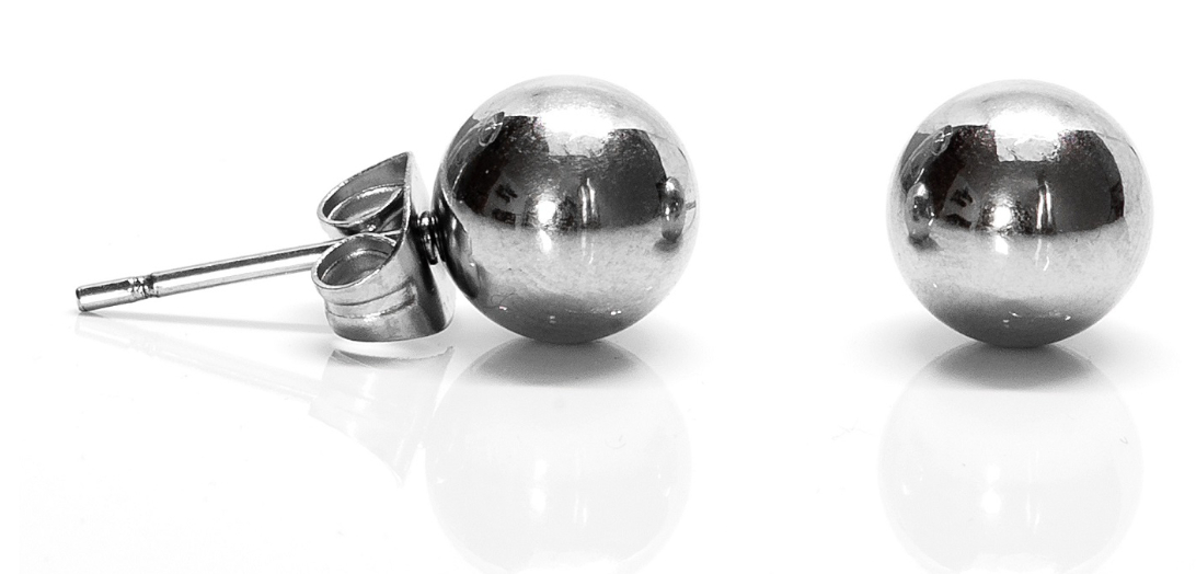 Hopeapuro Tiina 6 mm korvakorut