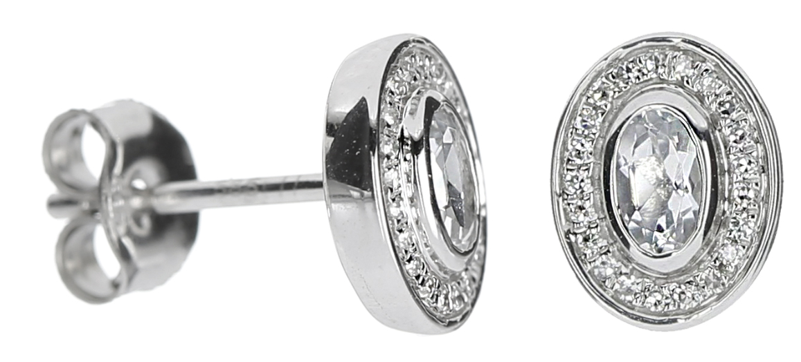 Kohinoor timantti-topaasikorvakorut 143-P9174V