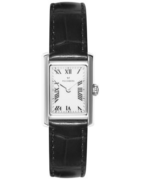 Mockberg Timeless Black Leather Silver MB0246