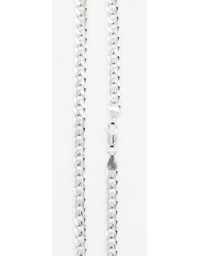 Timanttileikattu ovaali panssariketju hopeaa 5 mm 50 cm TLPANOVAL/50