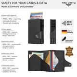 Tru Virtu Click & Slide Doublewallet Nappa Black korttikotelo RFID