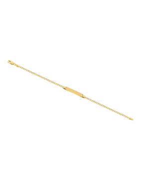 Lykken Basics lasten laattarannekoru keltakulta 16 cm