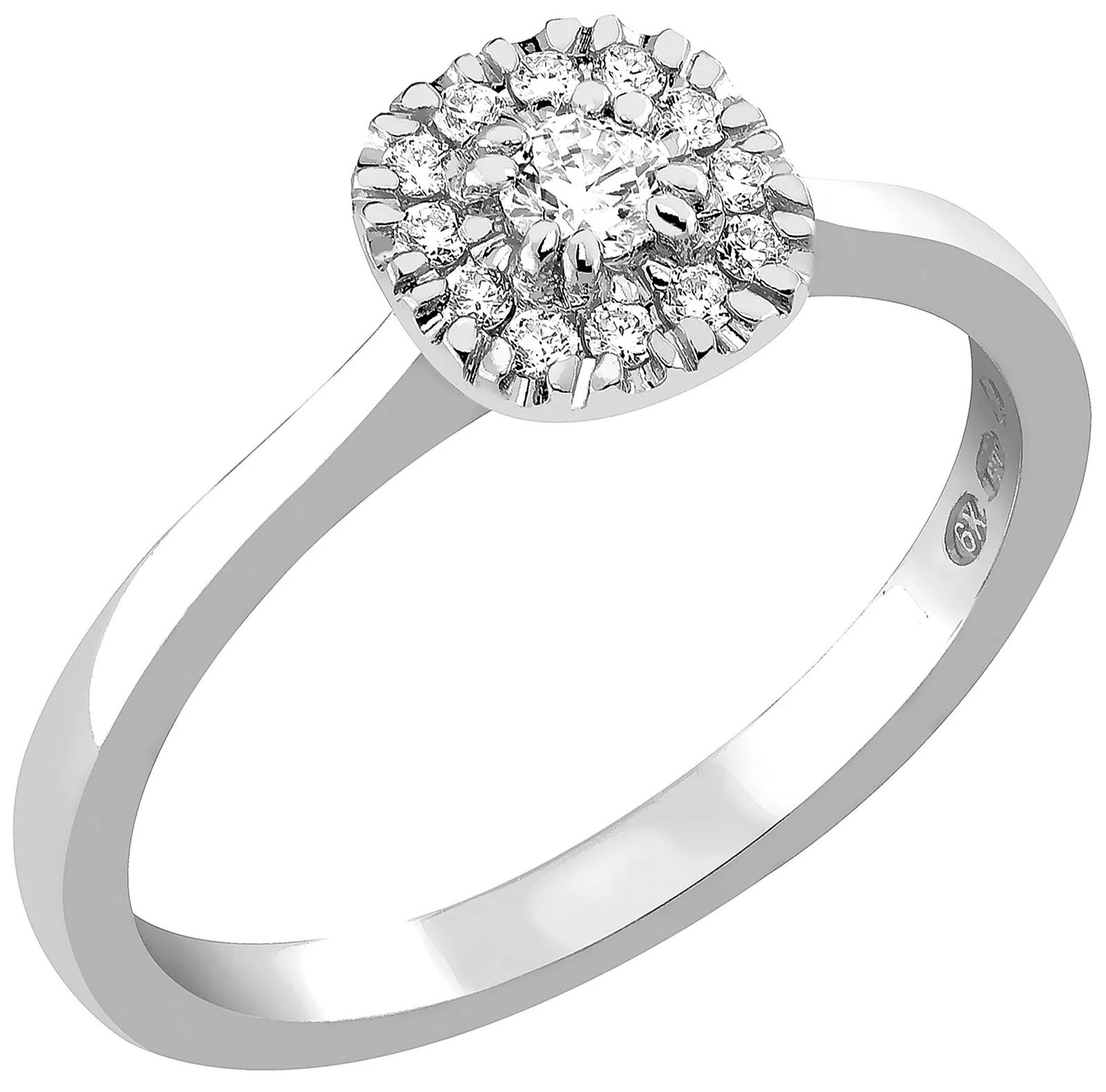 Sandberg Toivomuslähde timanttisormus halo V-704w