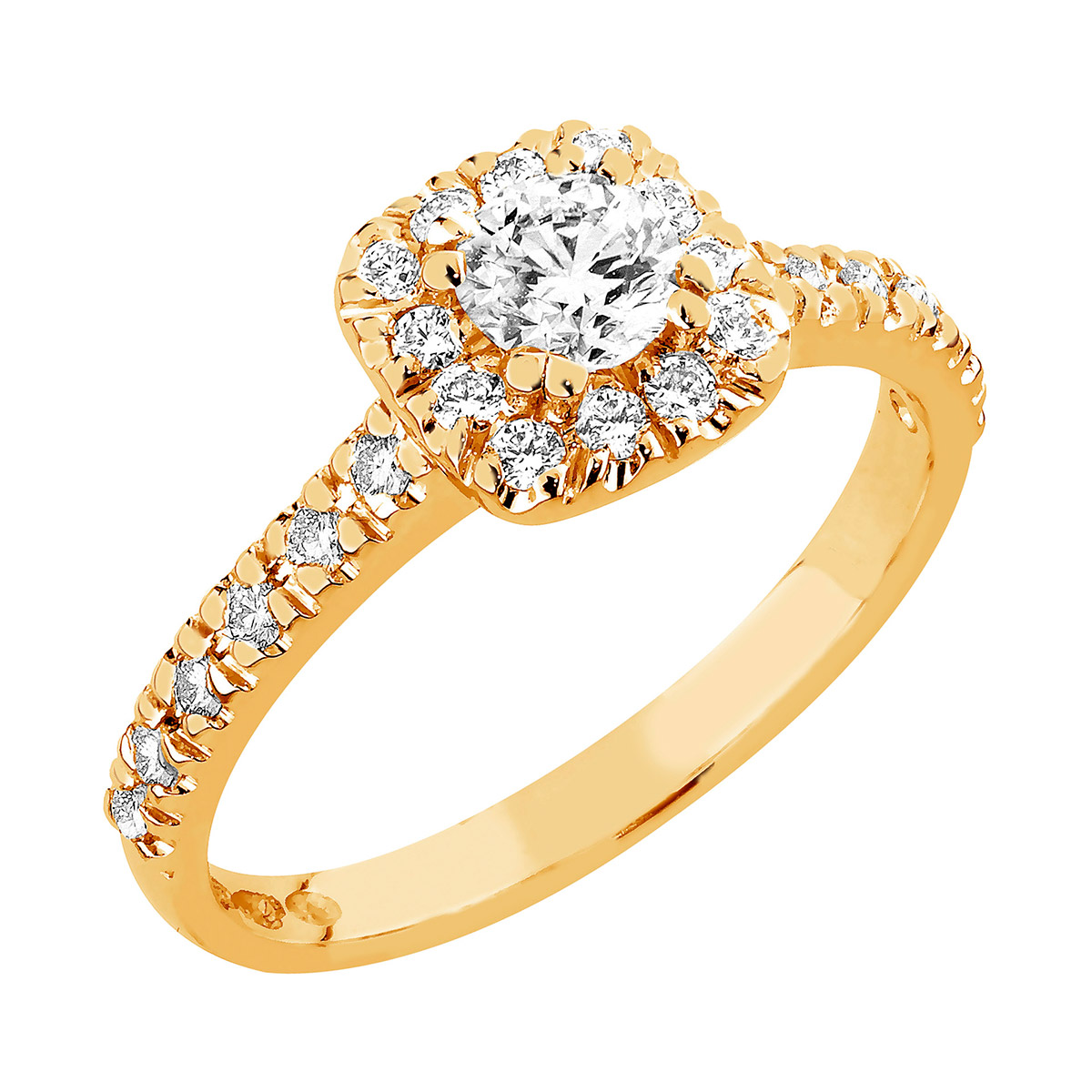 Sandberg Toivomuslähde laboratoriotimantti halosormus V-730k-SYN