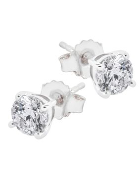 Midem Helsinki timanttikorvakorut 1,00ct valkokulta