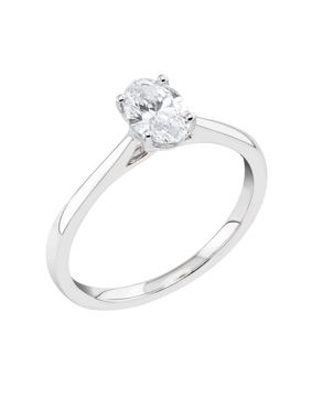 Midem Copenhagen yksikivinen timanttisormus 0,75ct valkokulta