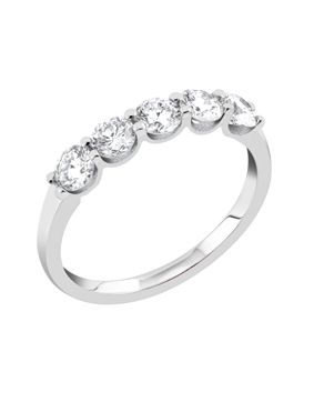 Midem London rivitimanttisormus 1,00ct valkokulta