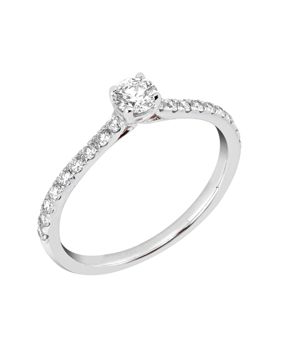 Midem Milan timanttisormus 0,50ct valkokulta