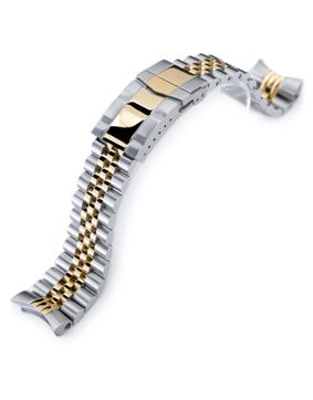 MiLTAT Super-J Louis Two Tone IP Gold teräsranneke Seiko SKX sarjaan SS221805P2G020