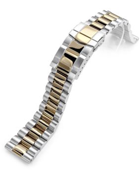 MiLTAT Endmill Two Tone 22mm Straight End teräsranneke SS221805P2G033S