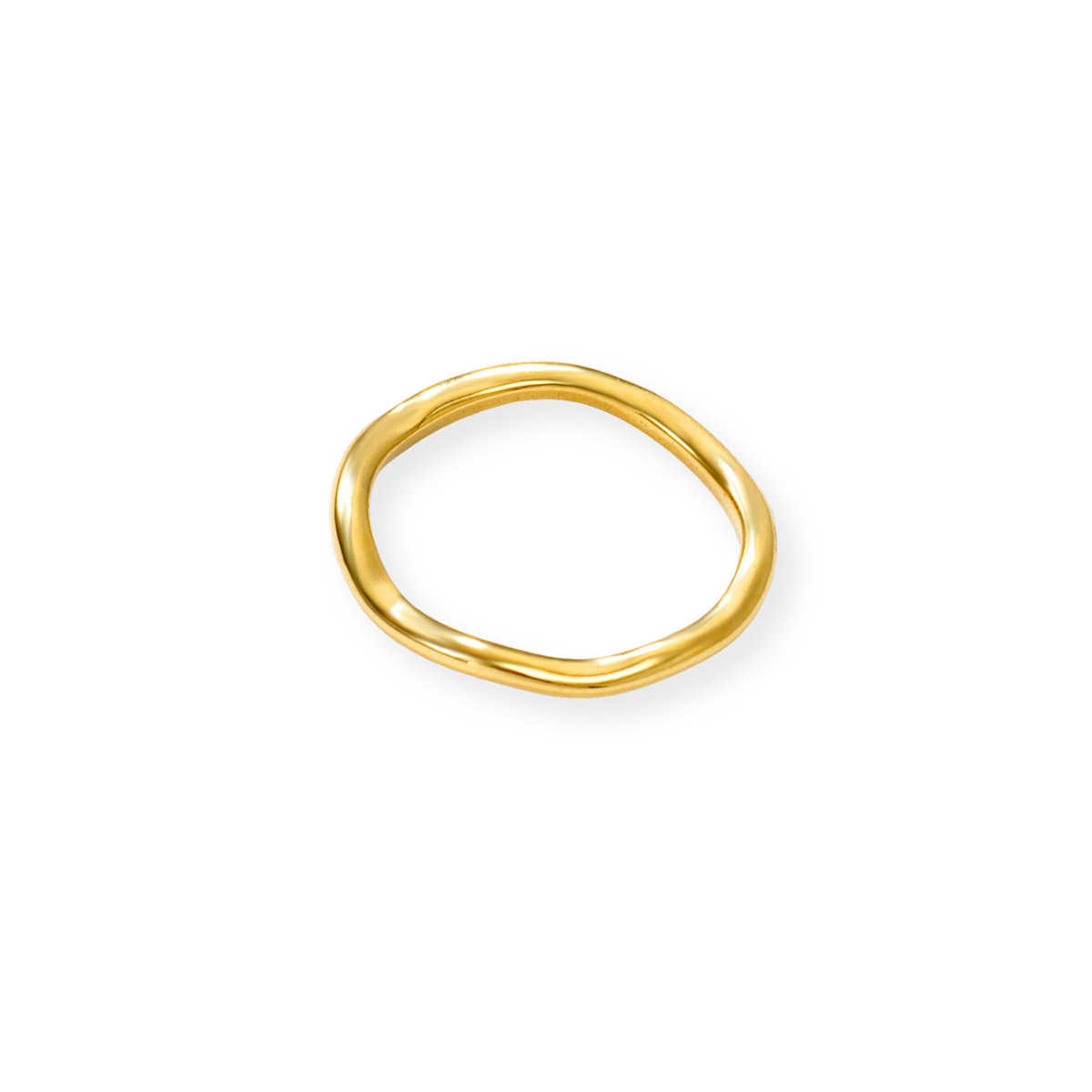 Madoww Wave kapea sormus kullattu