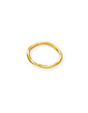 Madoww Wave kapea sormus kullattu