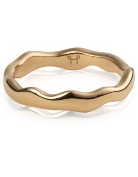 Mockberg Wavy Petite kullattu sormus