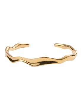 Mockberg Wavy bolded cuff kullattu rannerengas MB0173