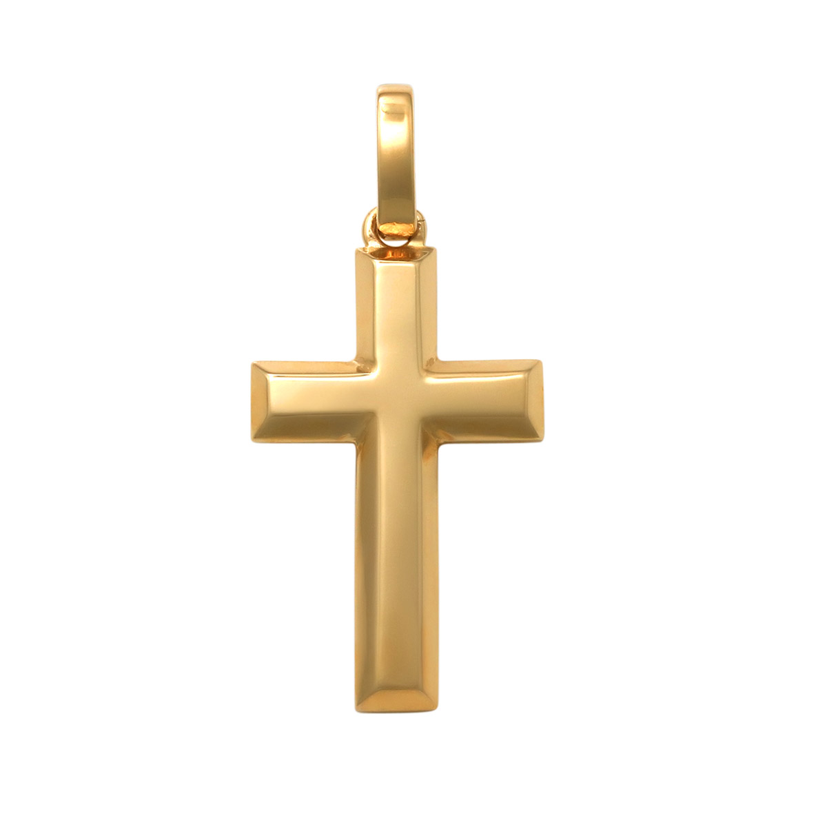 Lykka Crosses kultainen sileä ristiriipus 17.4 mm