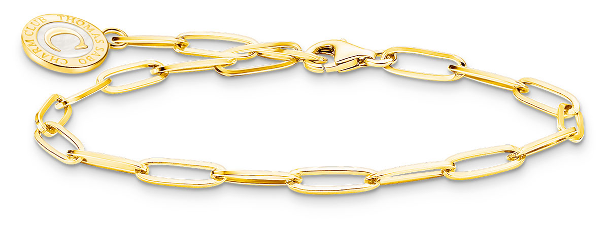 Thomas Sabo Charm Club Charmista gold pink enamel keräilyrannekoru X0286-427-39