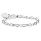 Thomas Sabo Charm Club Charmista shimmering white enamel silver keräilyrannekoru X0287-007-21-L19