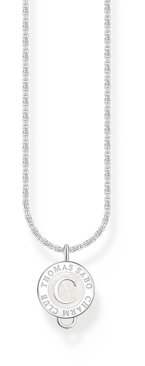 Thomas Sabo Charm Club Charmista white Charmista Coin silver kaulakoru X2091-007-21-L45V