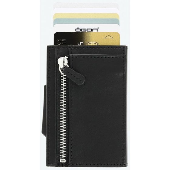Ögon Designs Cascade Wallet Zipper Full Black lompakko