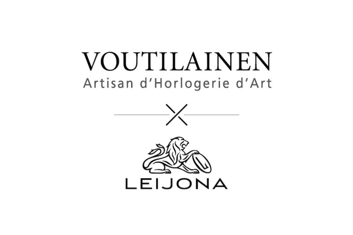 Kuvassa Leijona x Voutilainen yhteistyökellojen logo