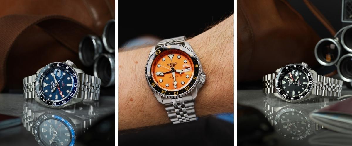 Kuvassa vasemmalla Seiko SSK003, keskellä Seiko SSK005 ja oikealla Seiko SSK001