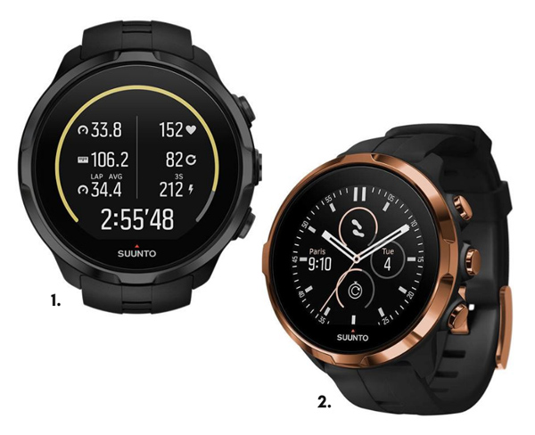 Suunto Spartan Sport Wrist All Black ja Suunto Spartan Sport Wrist Copper Special edition
