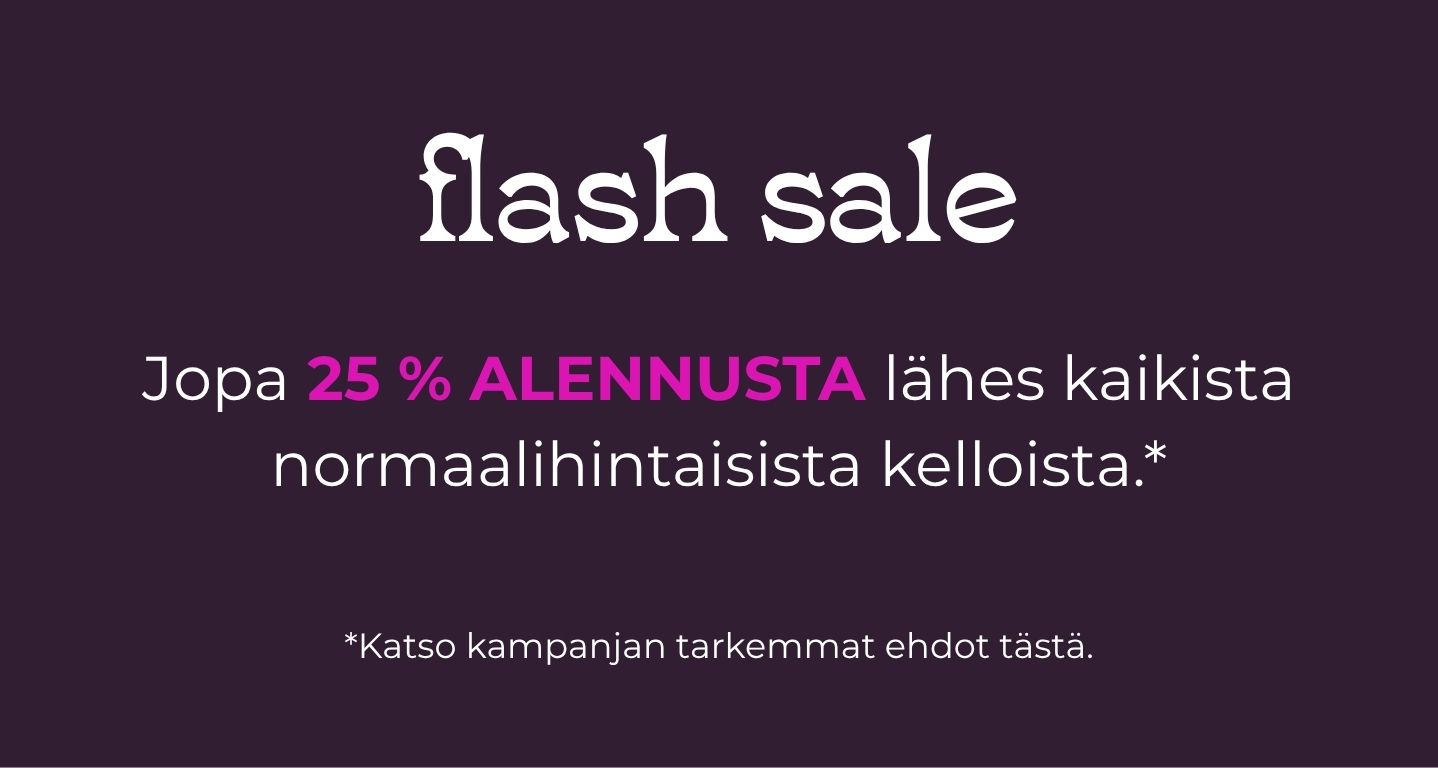 Flash Sale -kampanja on täällä! Kampanja voimassa 20.9. asti