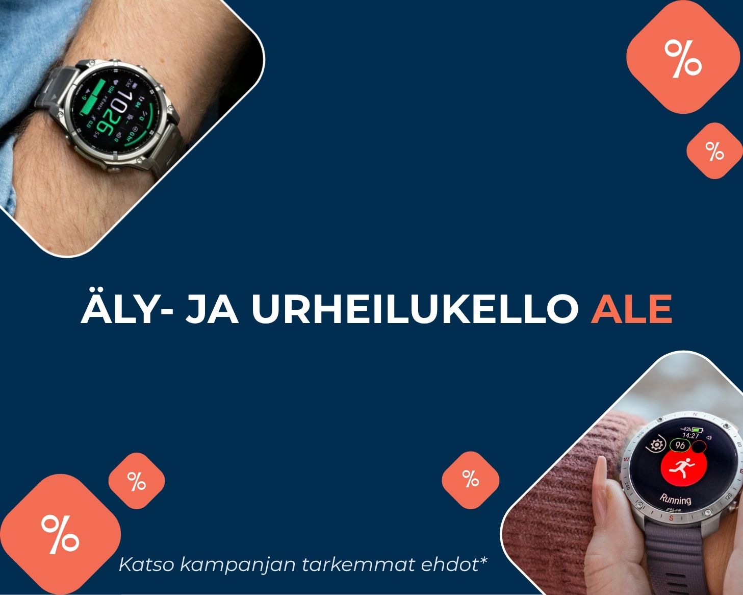 Urheilu- ja älykello -kampanja on täällä! Kampanja voimassa 31.8. asti