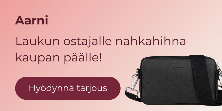 Aarni-laukun ostajalle nahkahihna kaupan päälle