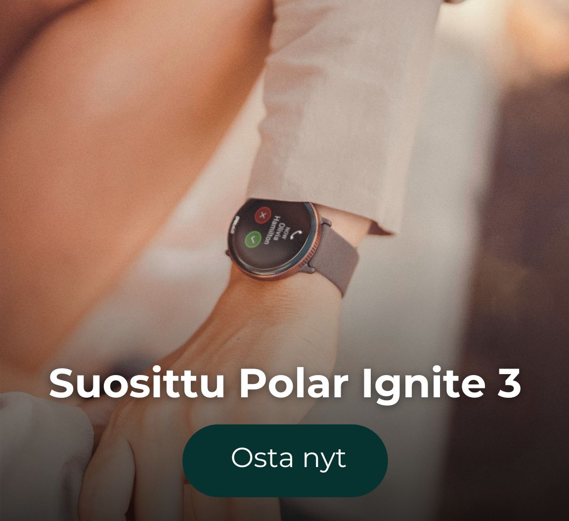 Polar Ignite 3 -urheilukello ranteessa