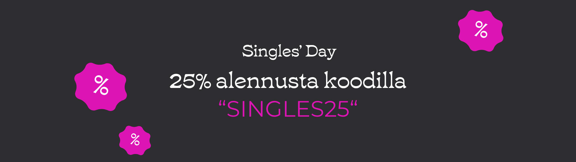 Singles Day 2025 - lähes kaikki täysihintaiset kellot ja korut -25%