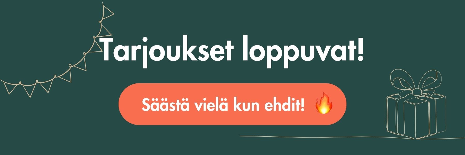 Synttärit -kampanja banneri.