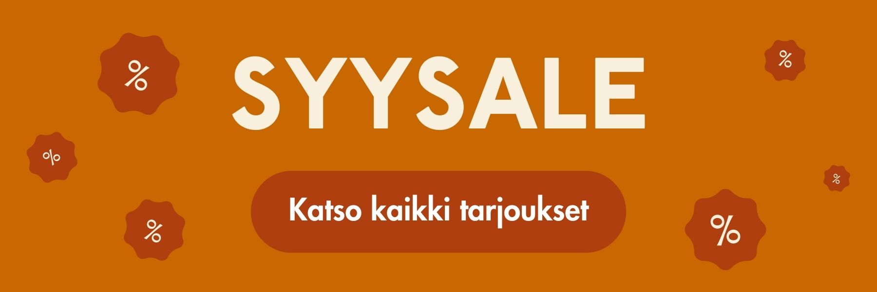 Syysale -kampanja banneri. Palataan arkeen tyylillä!