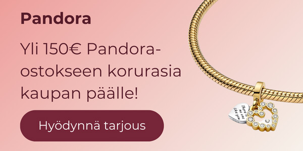 Osta Pandora-koruja yli 150 eurolla, korurasia kaupan päälle
