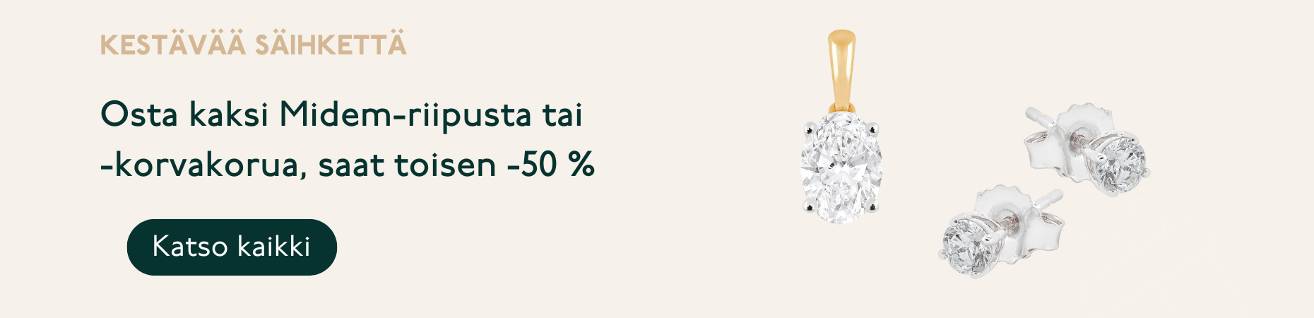 Ystävänpäivälahjat 2026 - Midem-korut: osta kaksi, edullisempi puoleen hintaan