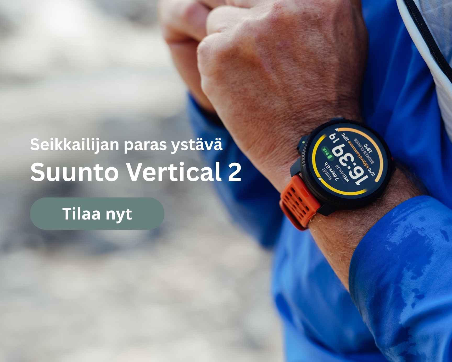 Suunto Vertical 2 -urheilukello miehen ranteessa