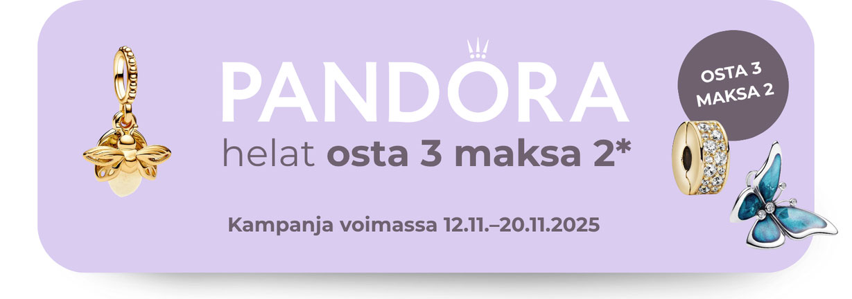 Pandora-kampanja: Osta 3 helaa, maksa 2